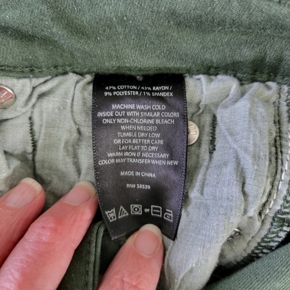 Kut From The Kloth Mia Toothpick Ankle Skinny Hunter Green Denim Jeans Size 6 - Picture 11 of 15